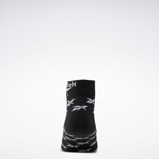 Reebok Apparel Men Classics Ankle Socks 3 Pairs Black