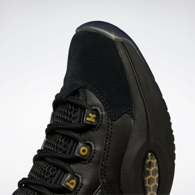 Reebok Footwear Men Question Mid Lux Shoes Black/Black/Goldmt