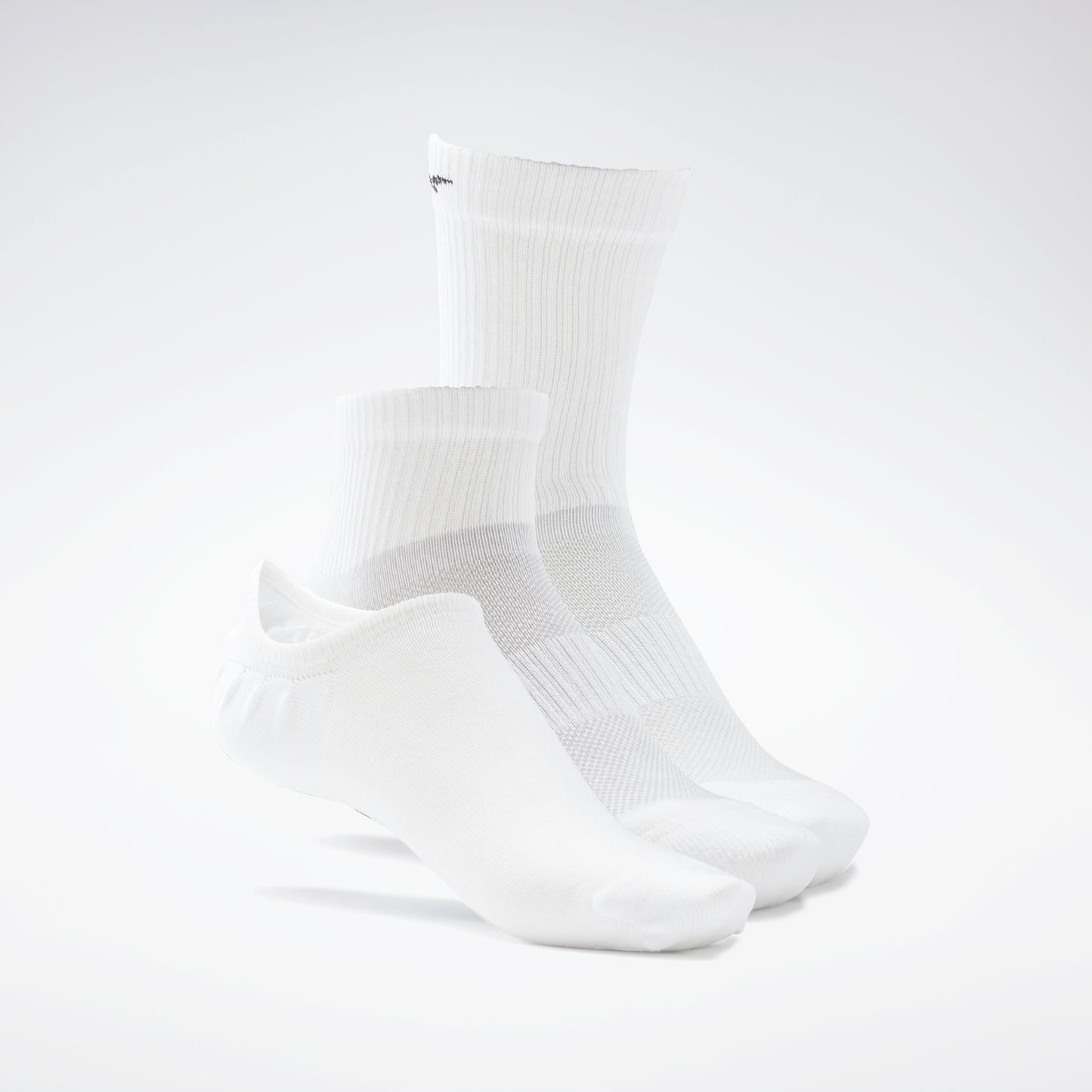 Reebok Apparel Men Active Foundation Ankle Socks 3 Pairs White