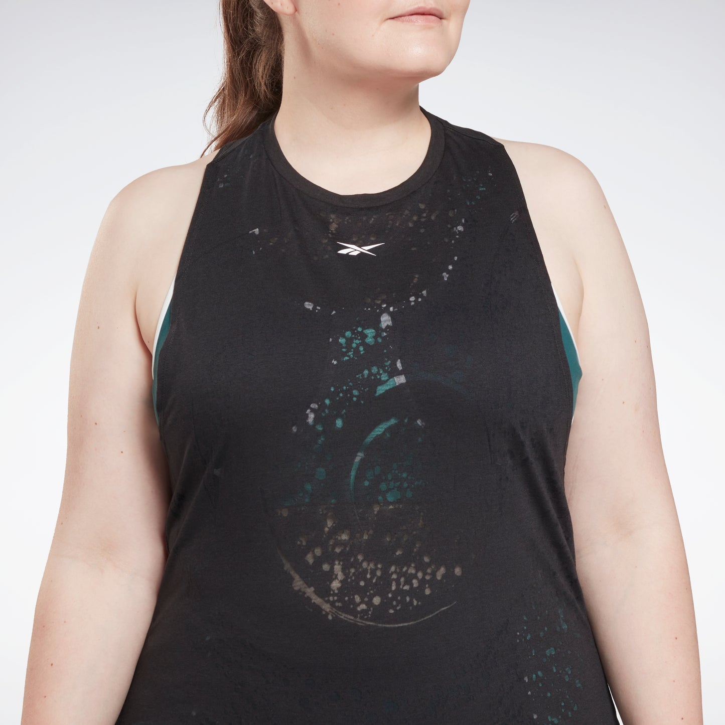 Reebok Apparel Women Shiny Yoga Scribble Crop Tank Top (Plus Size) Bla –  Reebok Canada