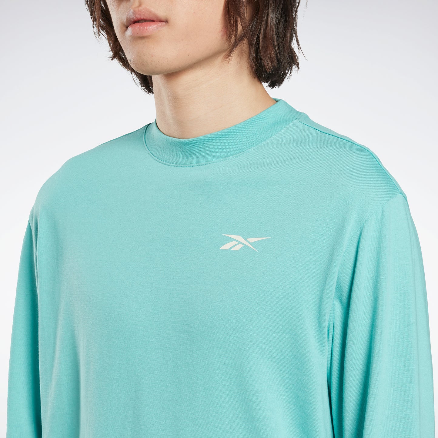 Reebok Apparel Men Myt Long-Sleeve Top Graphic T-Long-Sleeve Top Semi Classic Teal