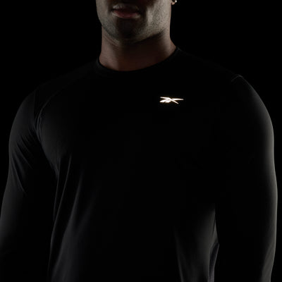 Workout Ready Compression Long Sleeve Shirt in night black