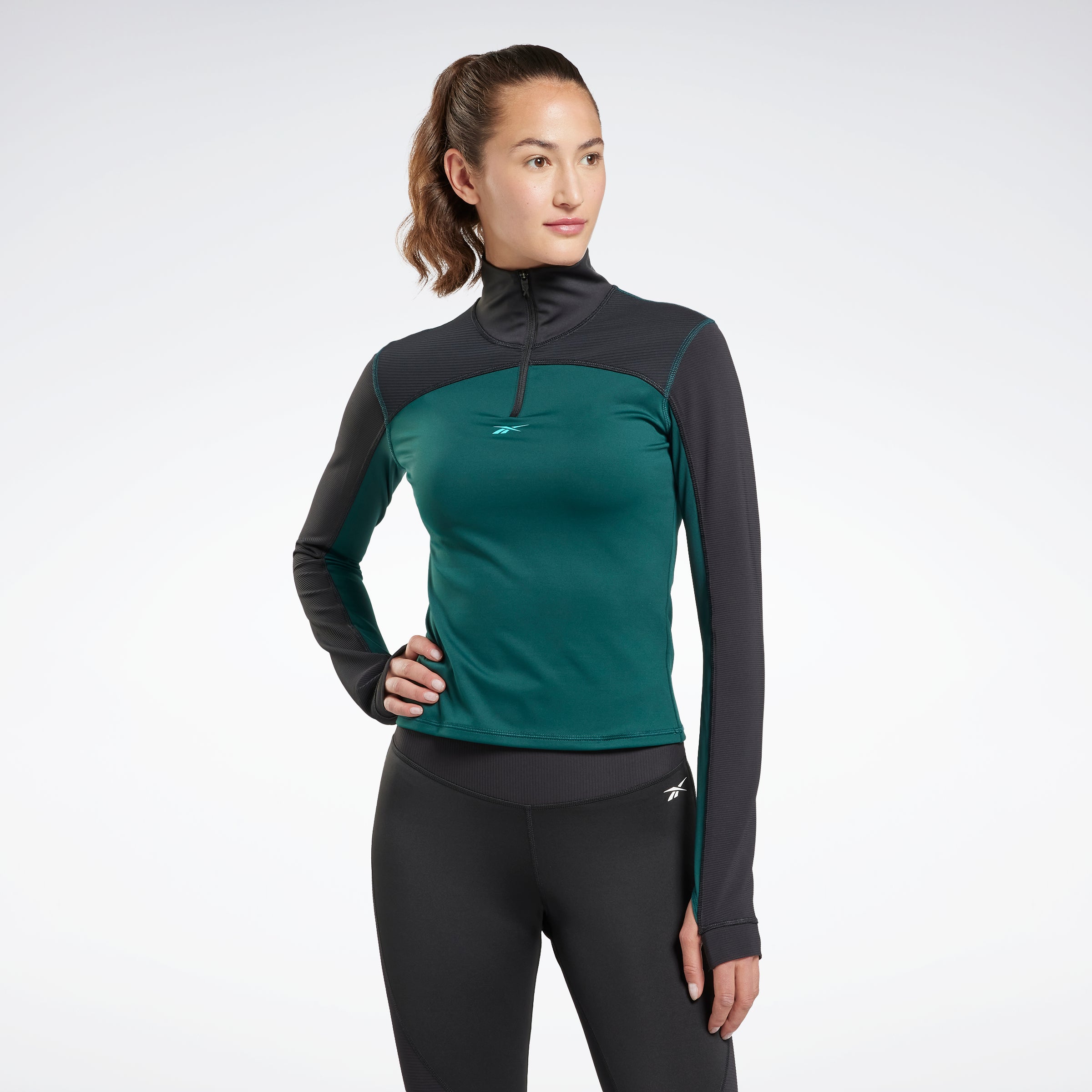 Reebok Apparel Women Tech Style Thermowarm+Graphene Quarter-Zip Sweats ...