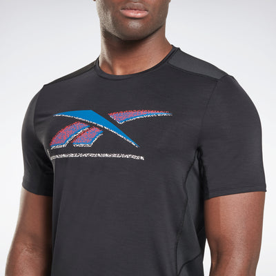Reebok Apparel Men Activchill Graphic Athlete T-Shirt Black