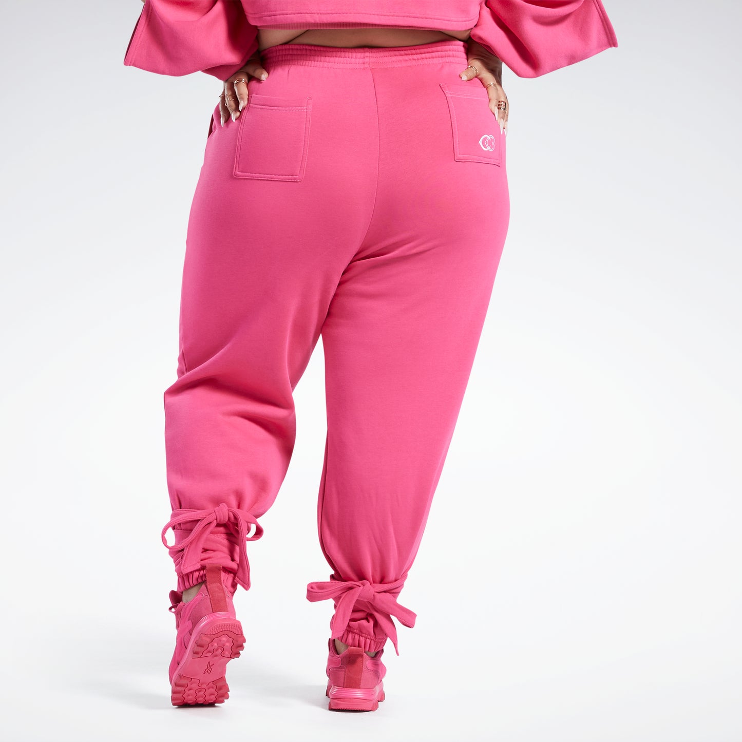 Reebok Cardi B Women's Sz 2X Plus Size Ruched-Leg Pull-On Woven Jogger Pants