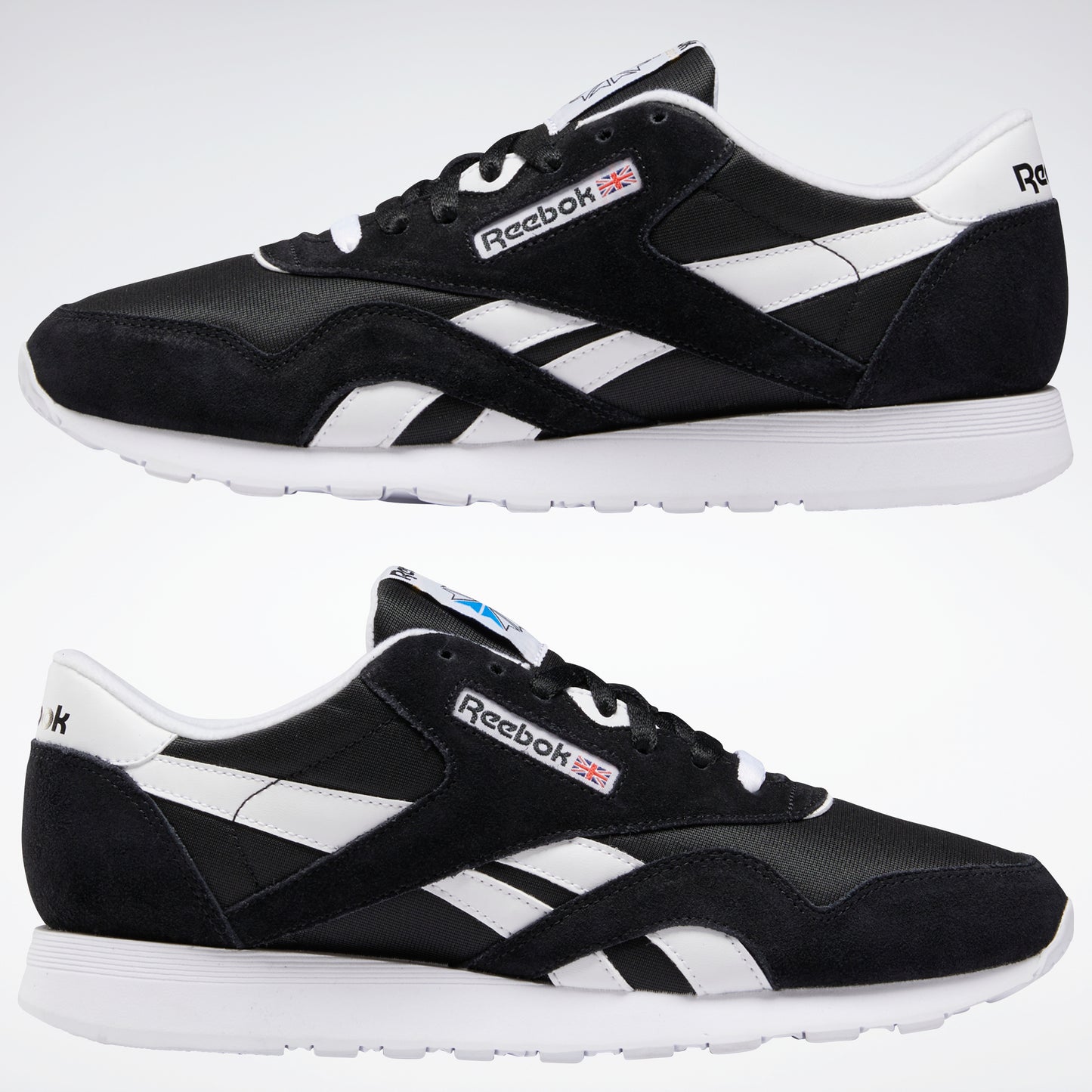 Reebok Footwear Men Classic Nylon Shoes Black/Black/White