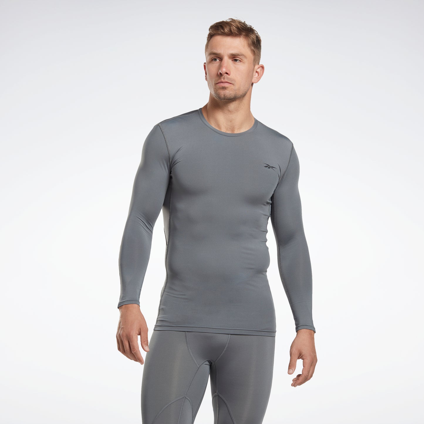 Reebok Apparel Men Workout Ready Compression Long-Sleeve Top Long-Sleeve Top Cdgry6