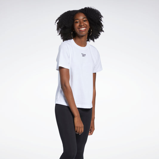 Reebok Apparel Women Reebok Classics Small Logo T-Shirt Blanc/Noir