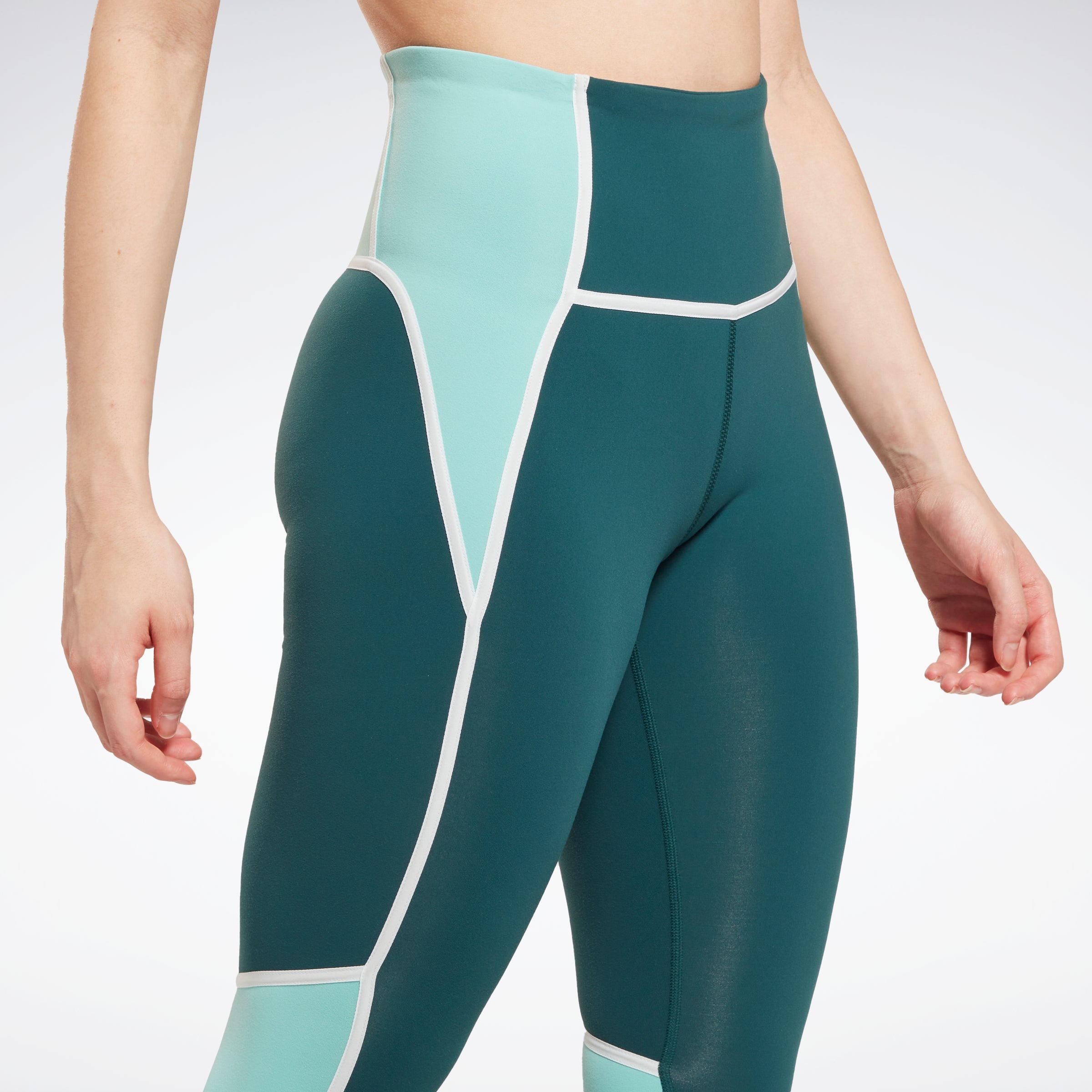 Reebok lux sale colour block leggings