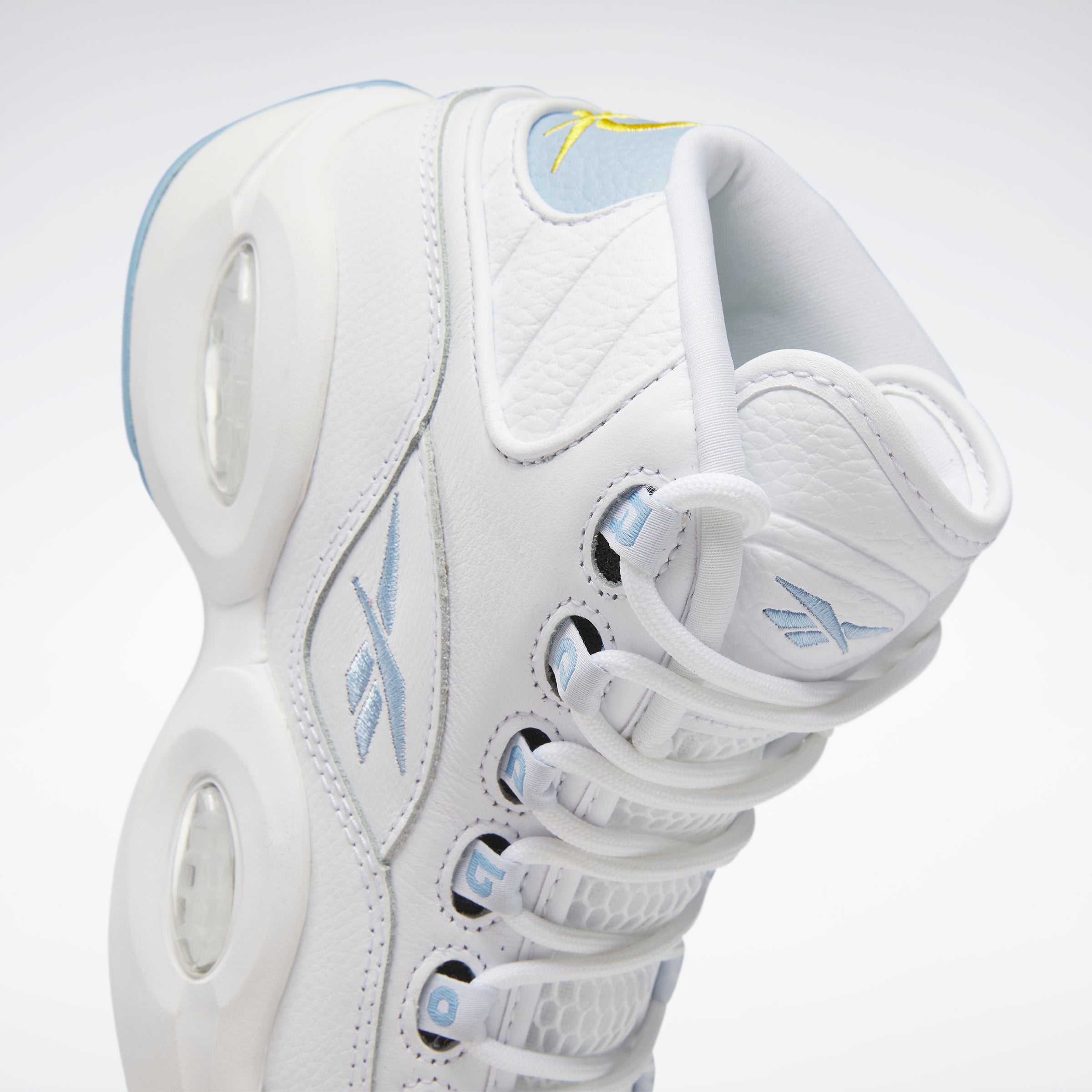 Reebok Footwear Kids Question Mid Shoes Junior Ftwwht/Flublu/Toxyel ...