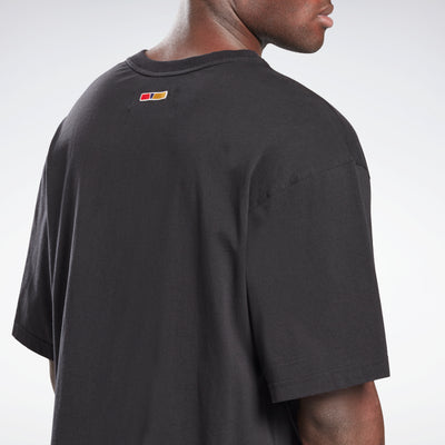 Reebok Apparel Men Reebok By Pyer Moss Short Sleeve Sankofa T-Shirt Bl ...