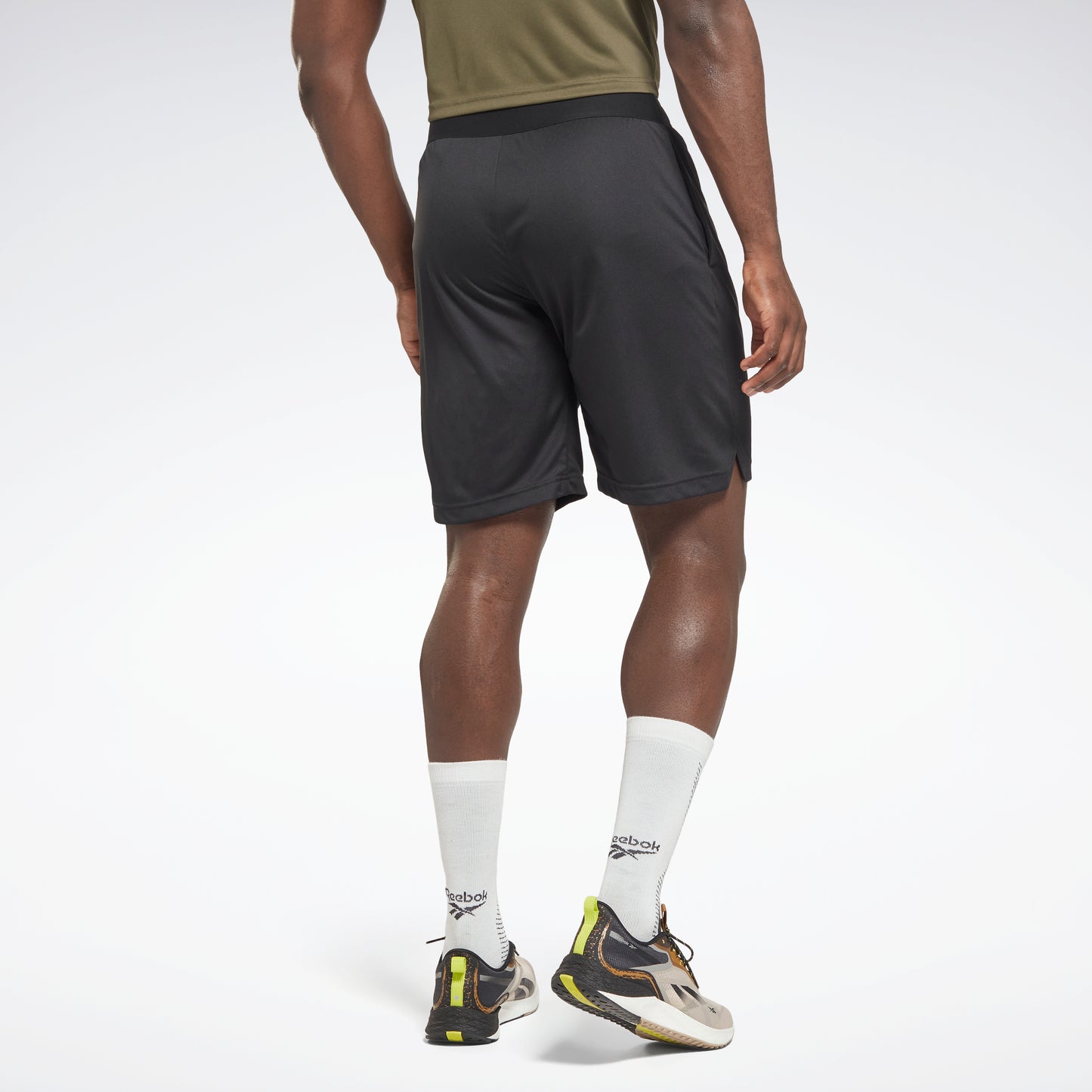 Reebok RN#69421 Mens Activewear Running Shorts Elastic Waist Logo Blac –  Goodfair