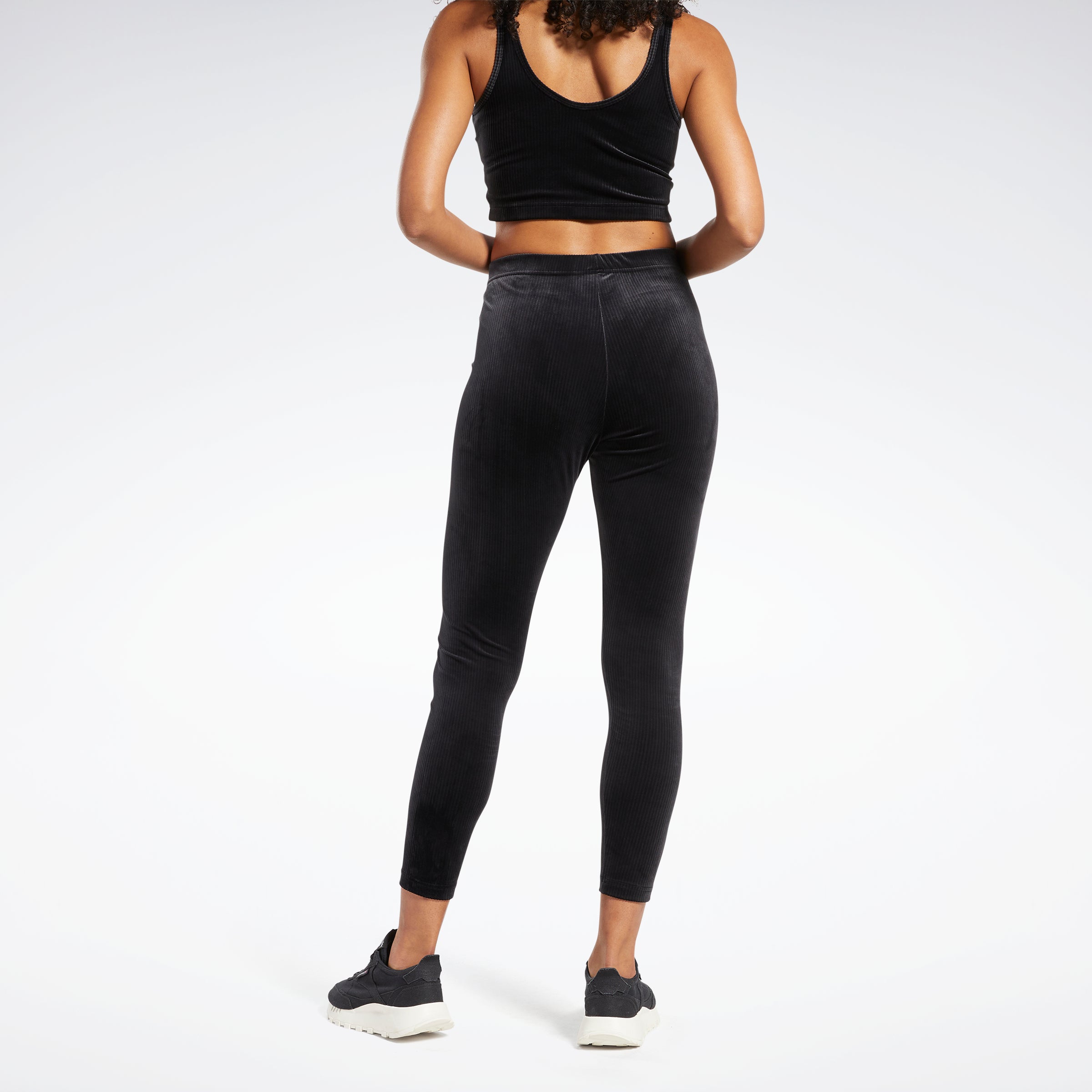 Reebok Apparel Women Classics Velour Leggings Black XSTP REG