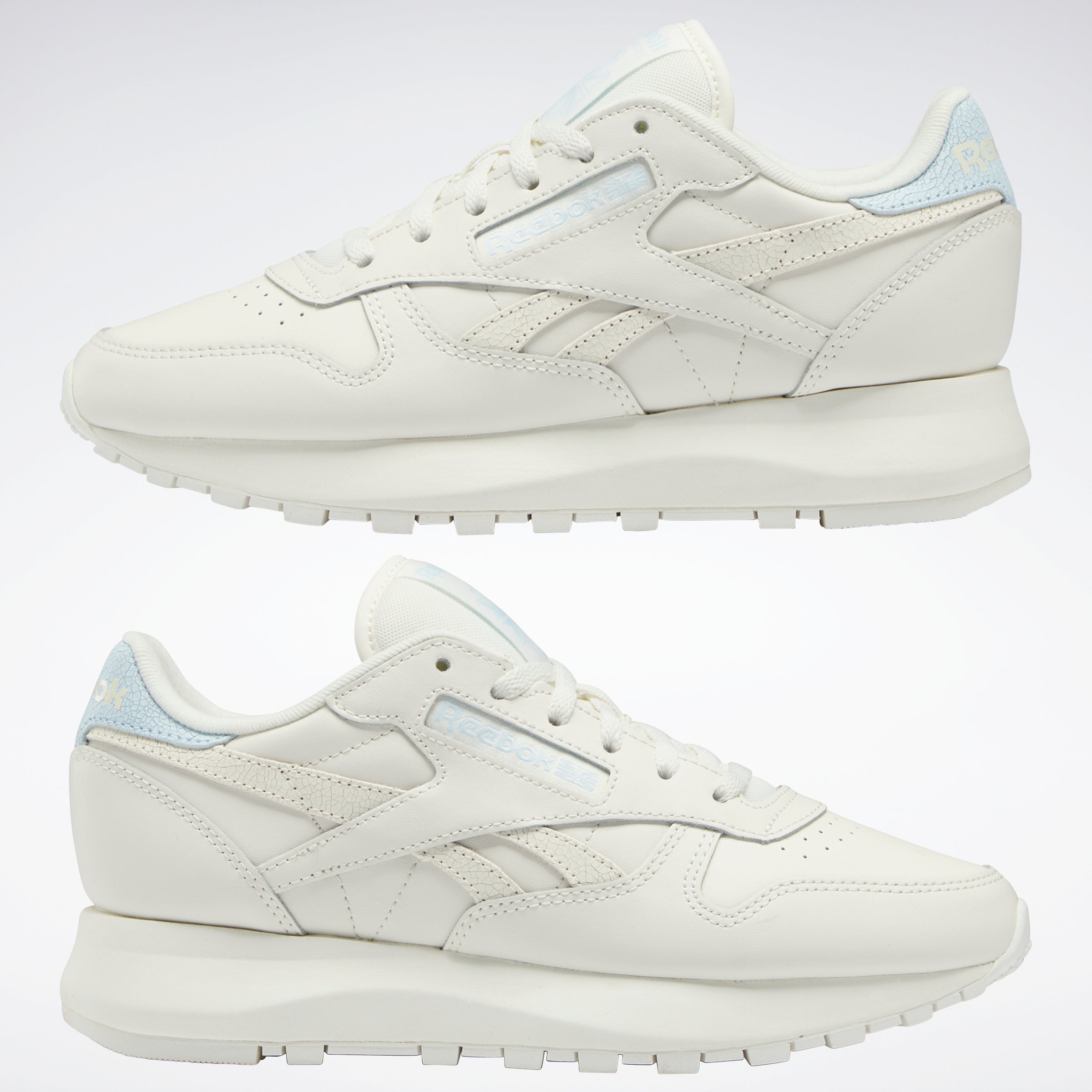 Reebok Footwear Women Classic Leather Sp Shoes Chalk/Chalk/Glablu