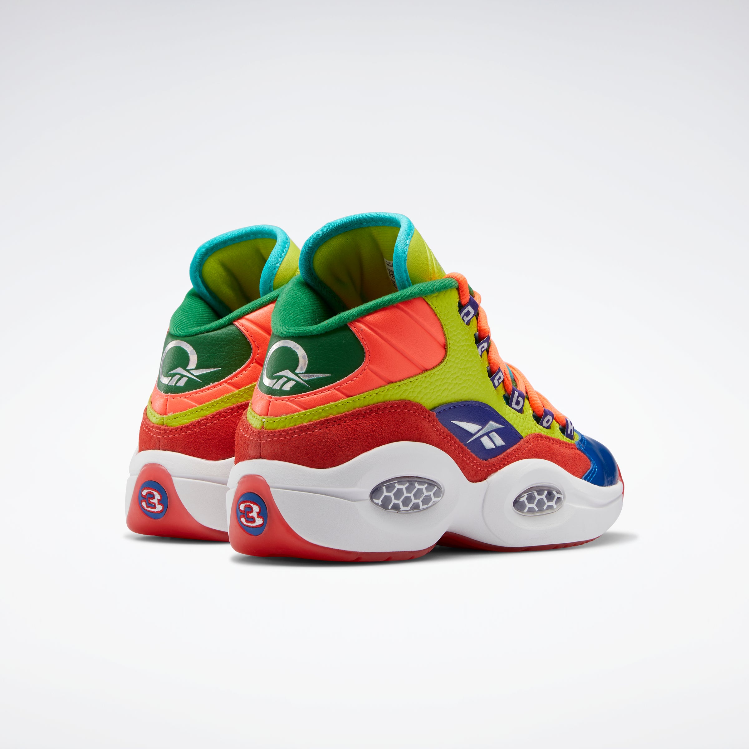 Reebok Footwear Kids Question Mid Shoes Junior Orgfla/Aciyel/Bolprp ...