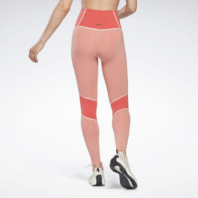 Reebok Apparel Women Lux Lux High-Waisted Colorblock Leggings Cancor