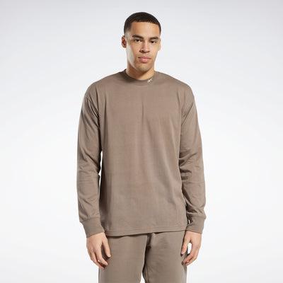 Reebok Apparel Men Classics Wardrobe Essentials Long-Sleeve Top T-Long-Sleeve Top Trkgry