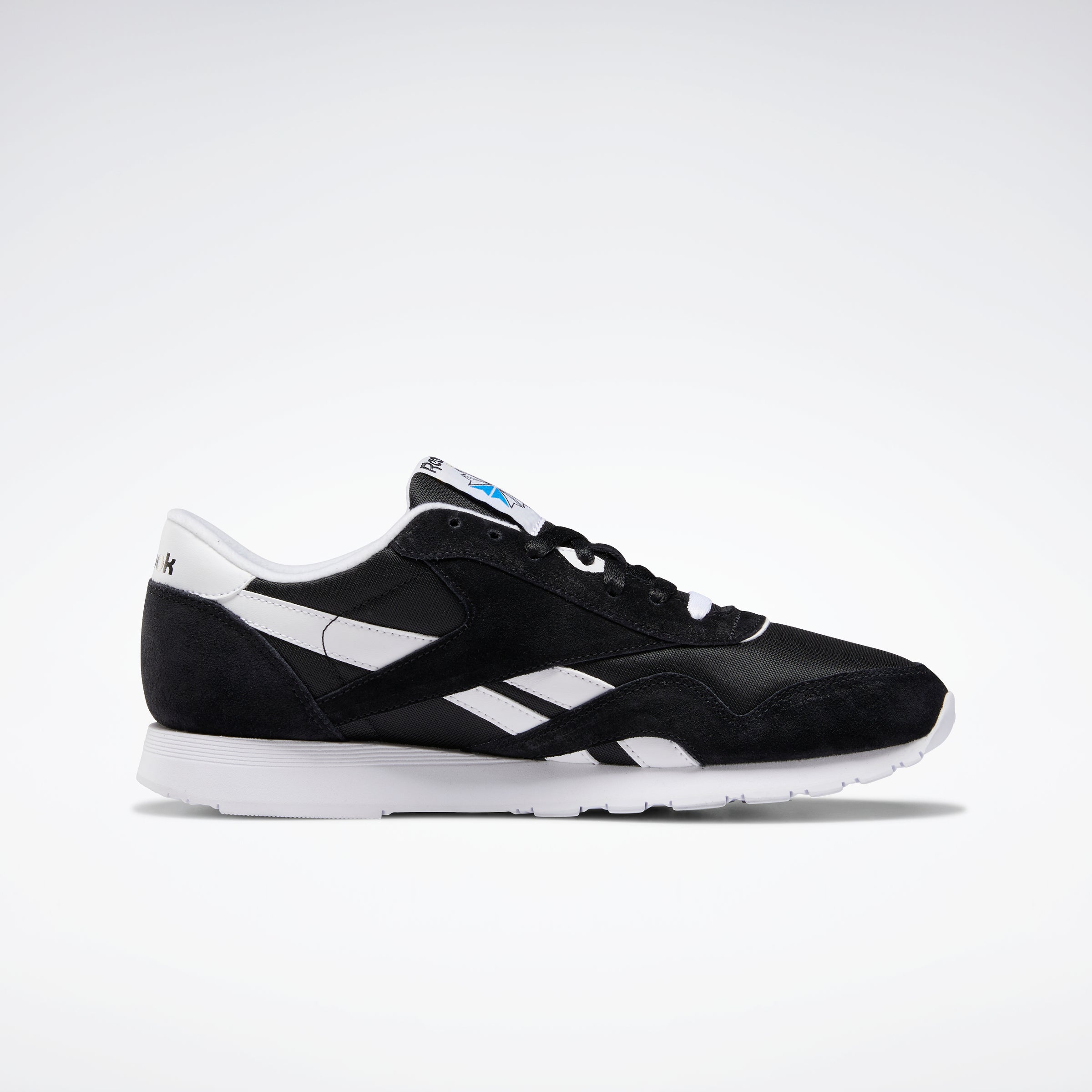 Reebok Footwear Men Classic Nylon Shoes Black/Black/White – Reebok