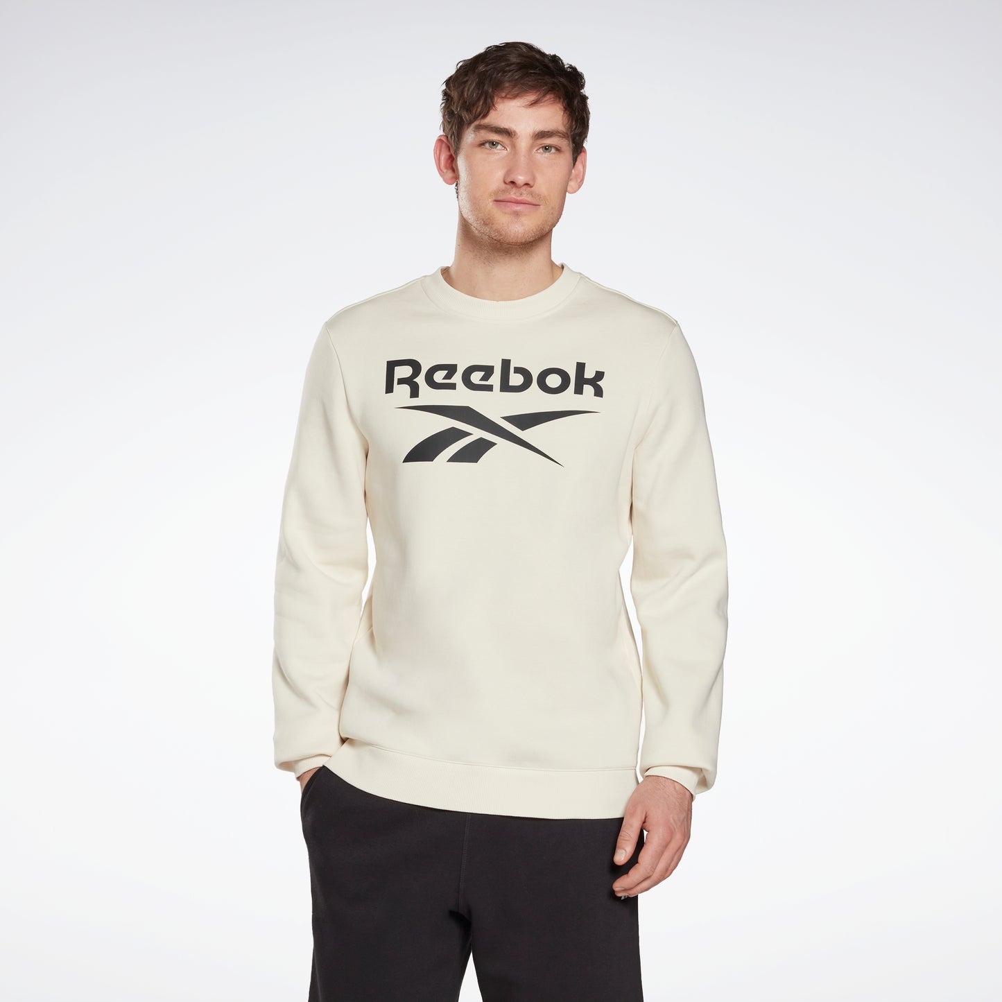 Reebok Apparel Men Reebok Identity Fleece Crew Sweatshirt Clawht