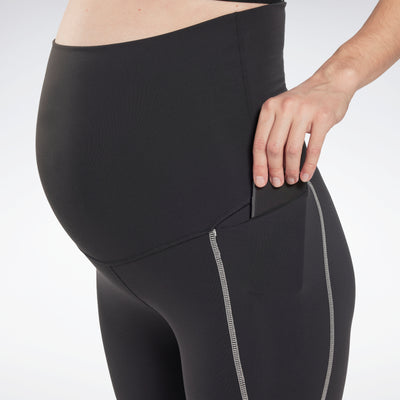 Best Maternity Workout Clothes - Reebox Lux 2.0 Maternity Leggings -  testing on a deck on a mountain – iRunFar