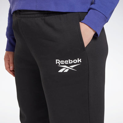 Reebok Apparel Women Reebok Identity Logo Fleece Joggers (Plus Size) Black