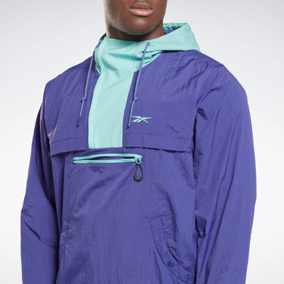 Reebok Apparel Men Lightweight Woven Parka Jacket Bold Purple