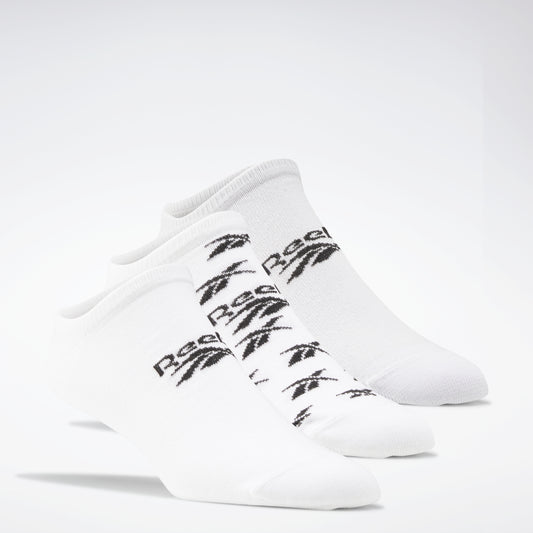 Reebok Apparel Men Classics Invisible Socks 3 Pairs White/Lgsogr/White