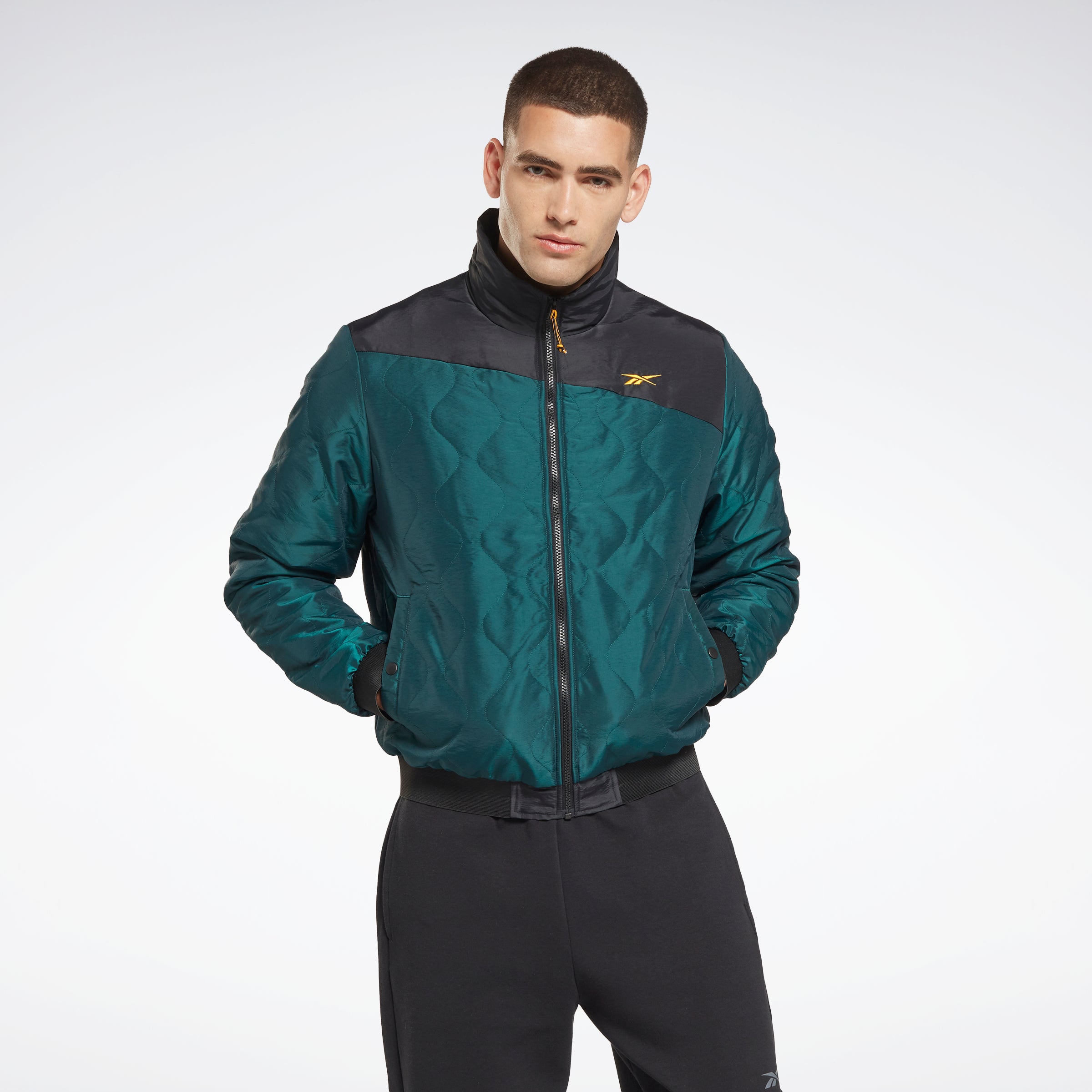 Reebok Apparel Men Thermowarm+Graphene Padded Parka Forest Green