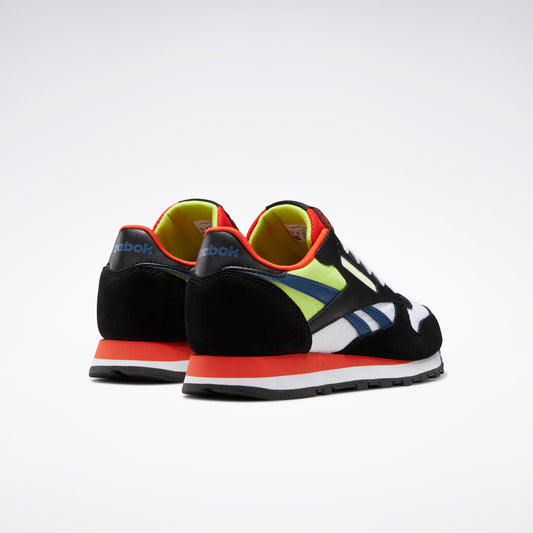 Reebok Footwear Kids Classic Leather Shoes Junior Cblack/Ftwwht/Dynred