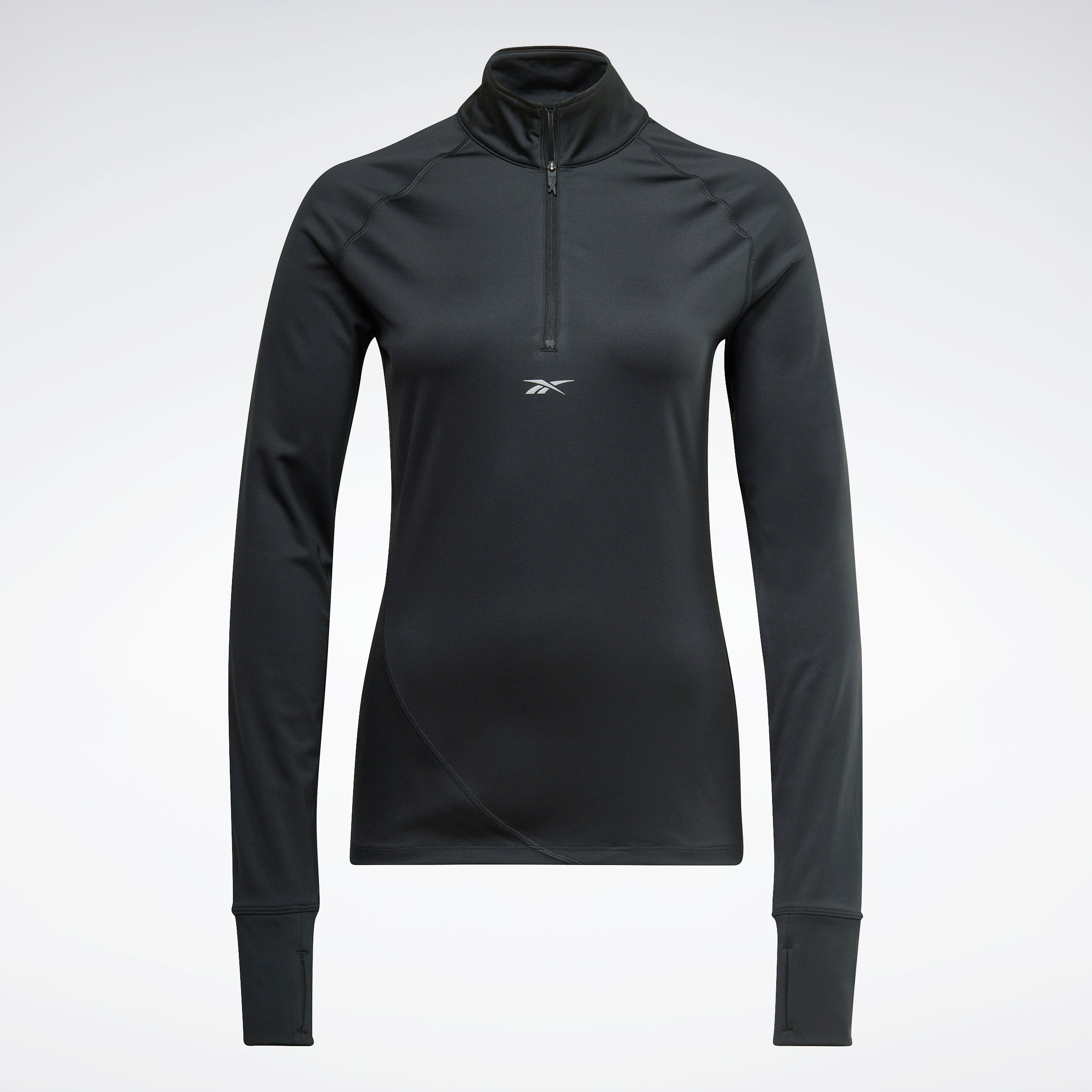 Reebok Apparel Women Running Quarter-Zip Sweatshirt Nghblk