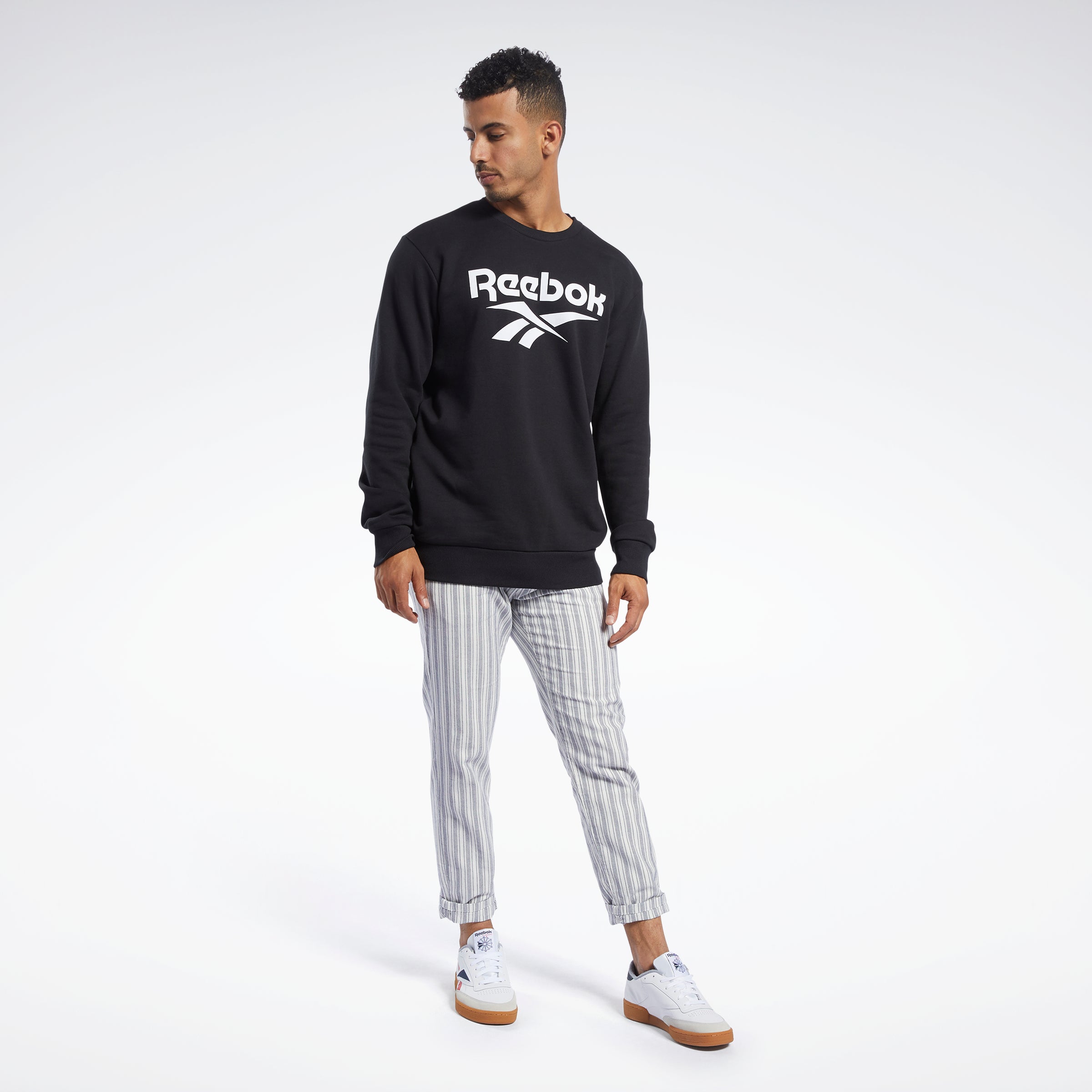 Reebok Apparel Men Classics Vector Crew Sweatshirt Black – Reebok