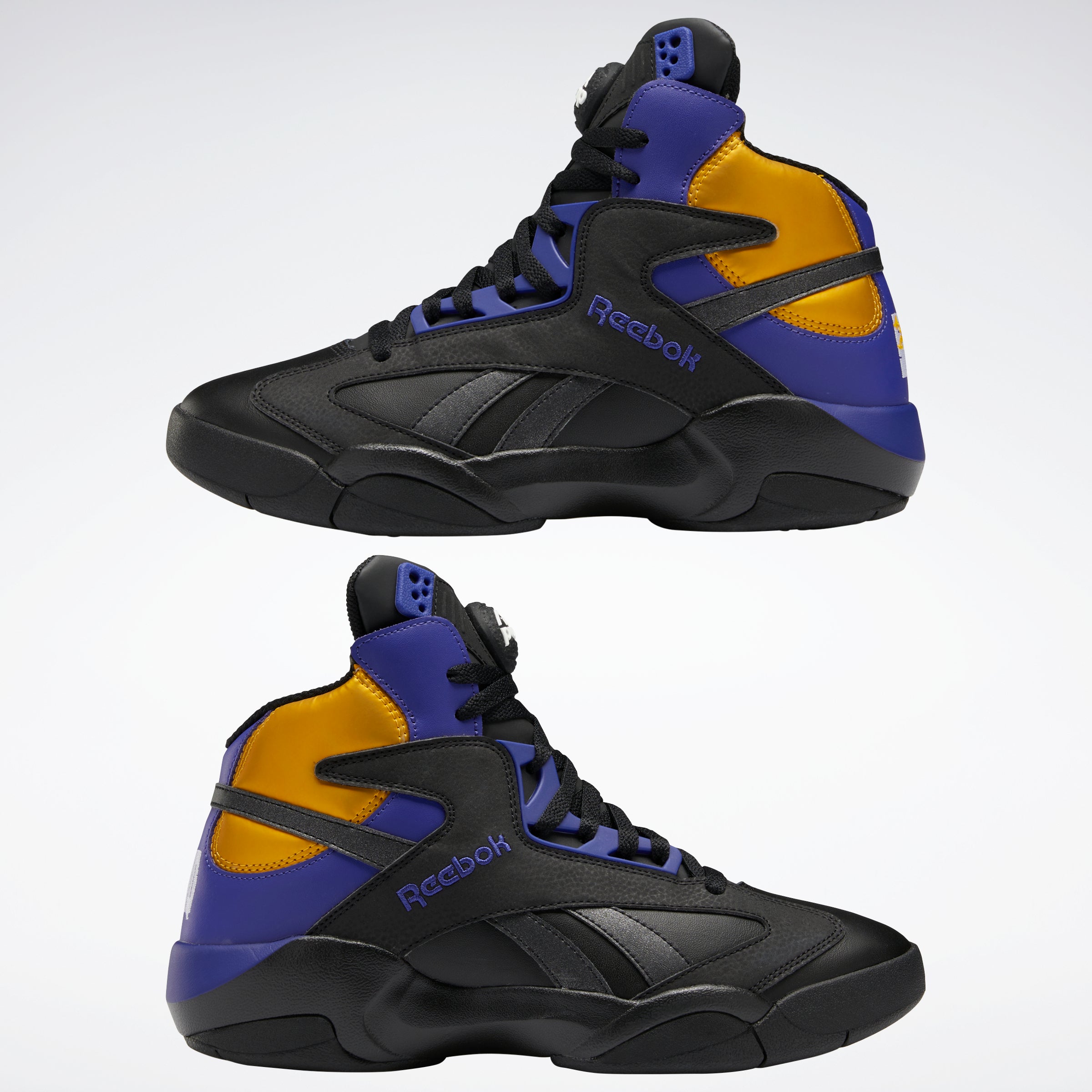 Reebok Footwear Men Shaq Attaq Shoes Cblack/Bolprp/Cogold – Reebok