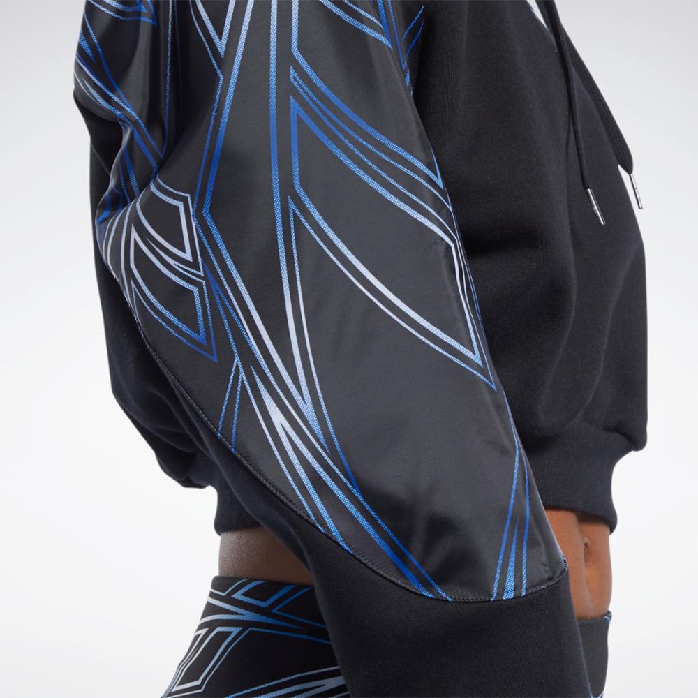 Reebok cropped hot sale hoodie