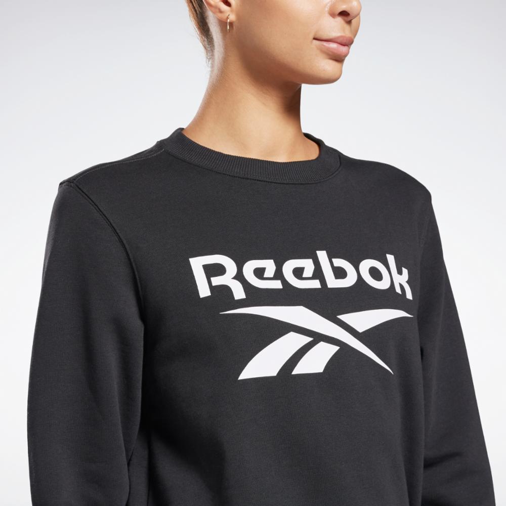 Soft terry polo-collar sweater, Reebok