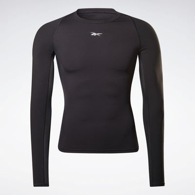 Reebok Apparel Men United By Fitness Compression Long Sleeve Shirt BLACK