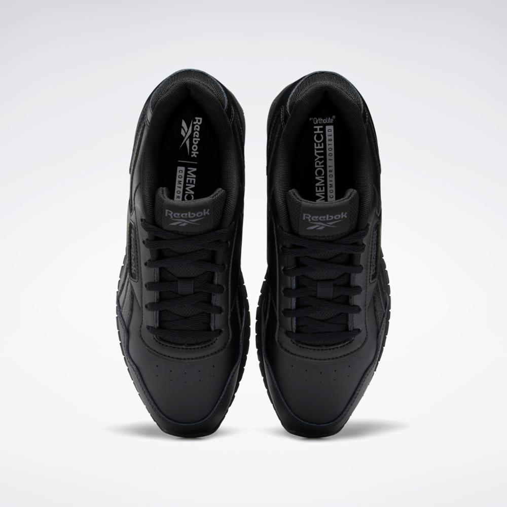 Womens Reebok Classic Leather Clip Athletic Shoe - Black Monochrome