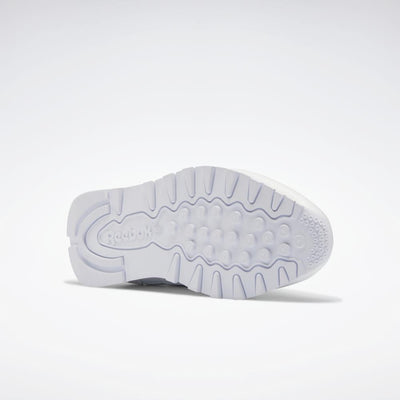  Reebok Classic Leather Sneaker, White/Pure Grey, 3.5 US Unisex  Big Kid