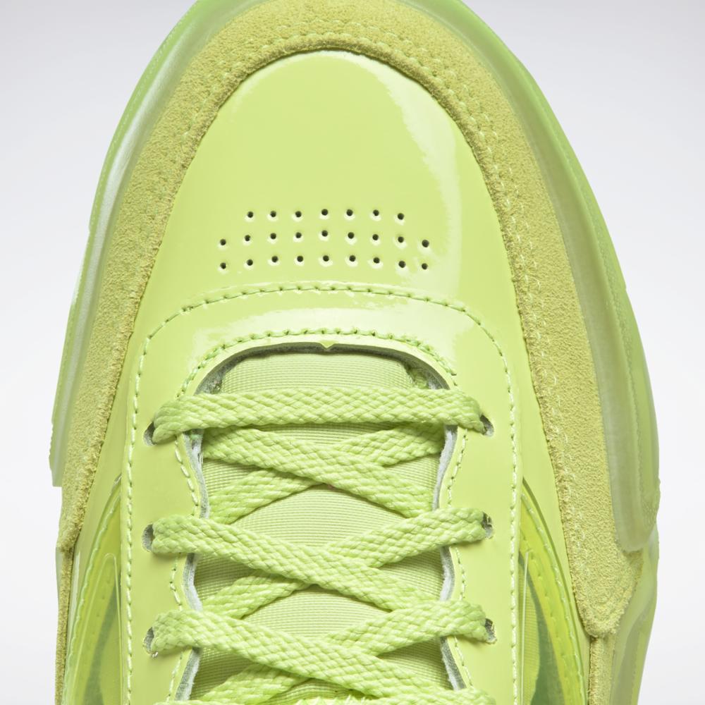 Neon green 2025 reebok sneakers