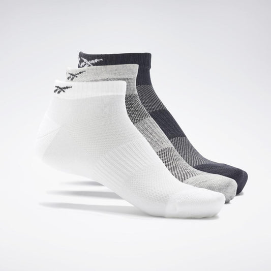 Reebok Apparel Men Active Foundation Low-Cut Socks 3 Pairs BLACK/WHITE