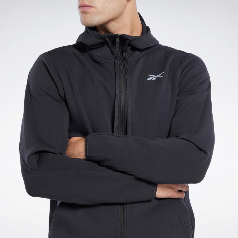 Reebok Apparel Men DreamBlend Zip-Up Hooded Jacket BLACK – Reebok Canada