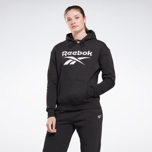 Reebok Apparel Women Reebok Identity Big Logo Fleece Hoodie BLACK