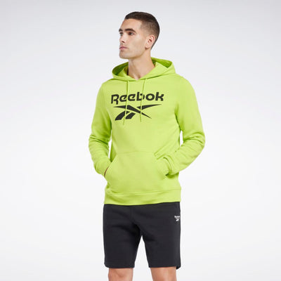 Reebok Identity Fleece Stacked Logo Pullover Hoodie In, 56% OFF