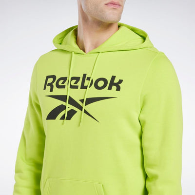 Reebok Apparel Men Reebok Identity Fleece Stacked Logo Pullover Hoodie ACIYEL