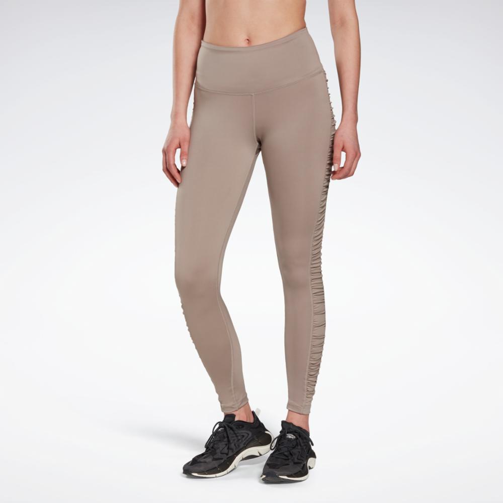 Reebok Apparel Women Bold High-Waisted Ruched Leggings BOUGRY