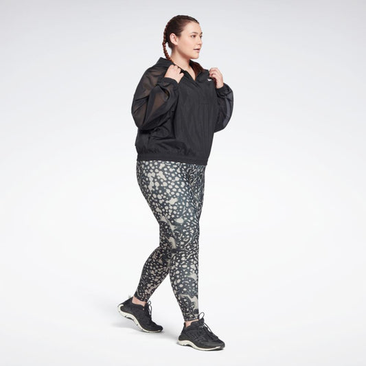 Reebok Apparel Women Lux 2.0 Speckle Modern Safari Leggings (Plus Size) NGHBLK