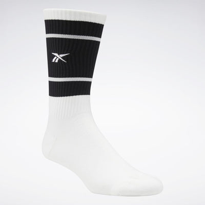 Reebok Apparel Men Classics Basketball Socks WHITE/BLACK