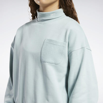 Reebok Apparel Women Classics Cotton French Terry Sweatshirt SEAGRY