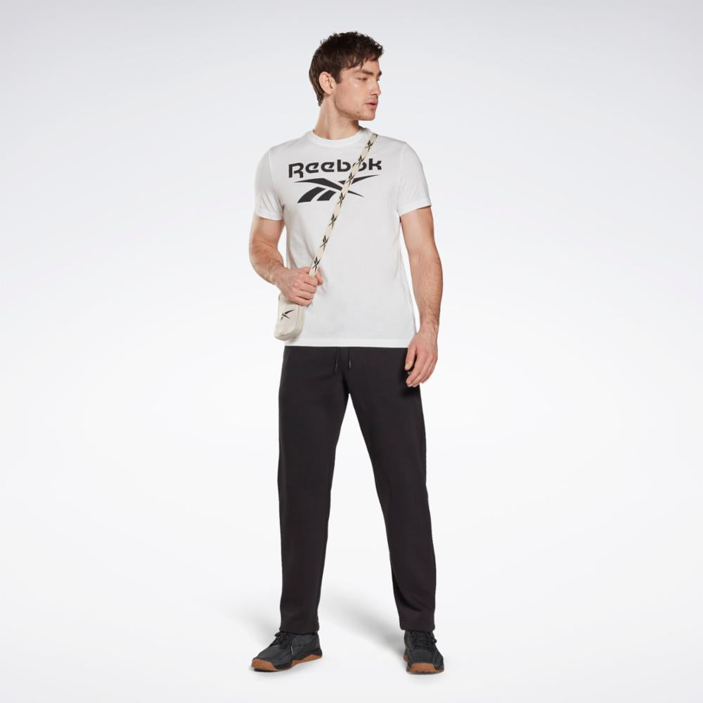 Reebok Apparel Men Reebok Identity Open Hem Joggers BLACK