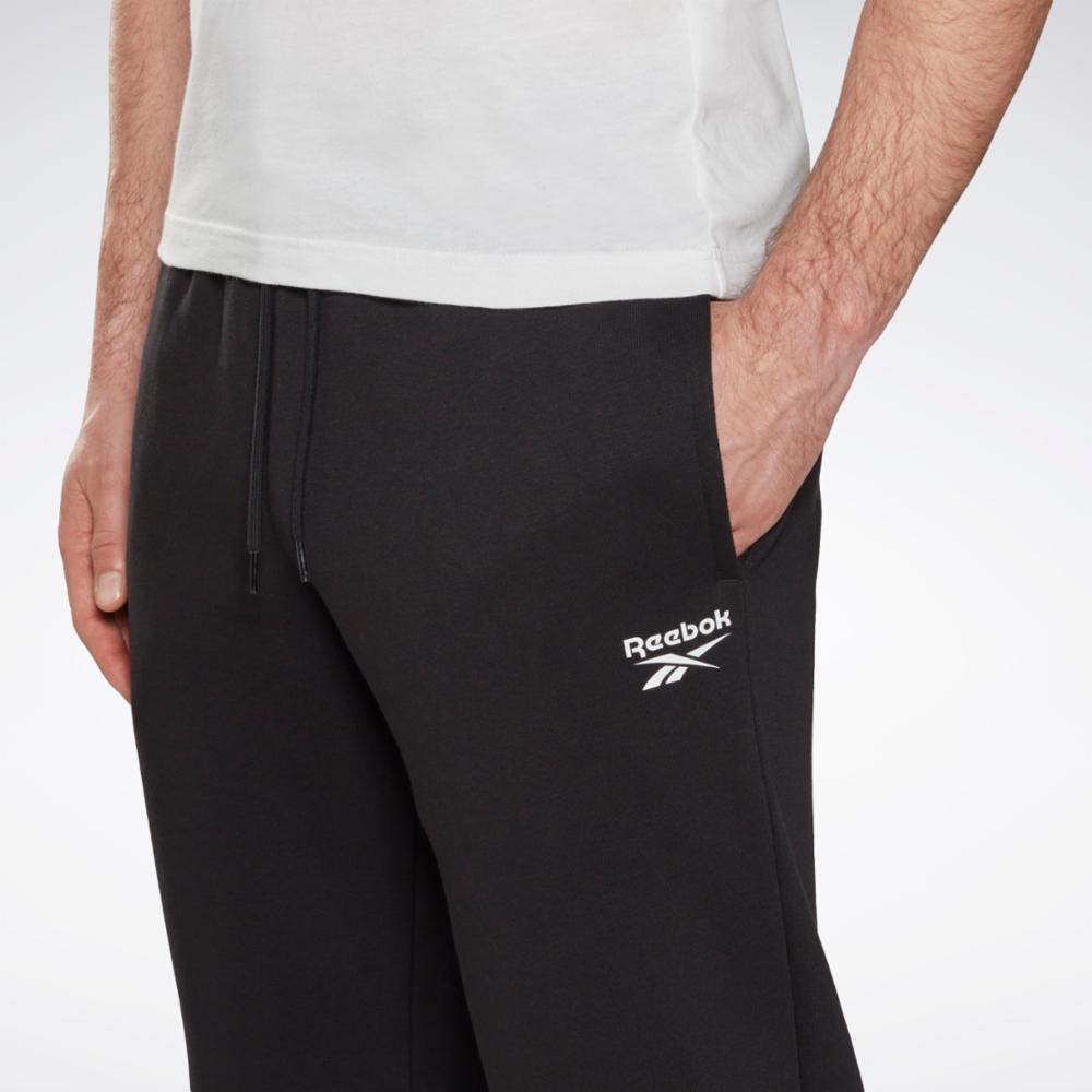 Reebok Apparel Men Reebok Identity Open Hem Joggers BLACK