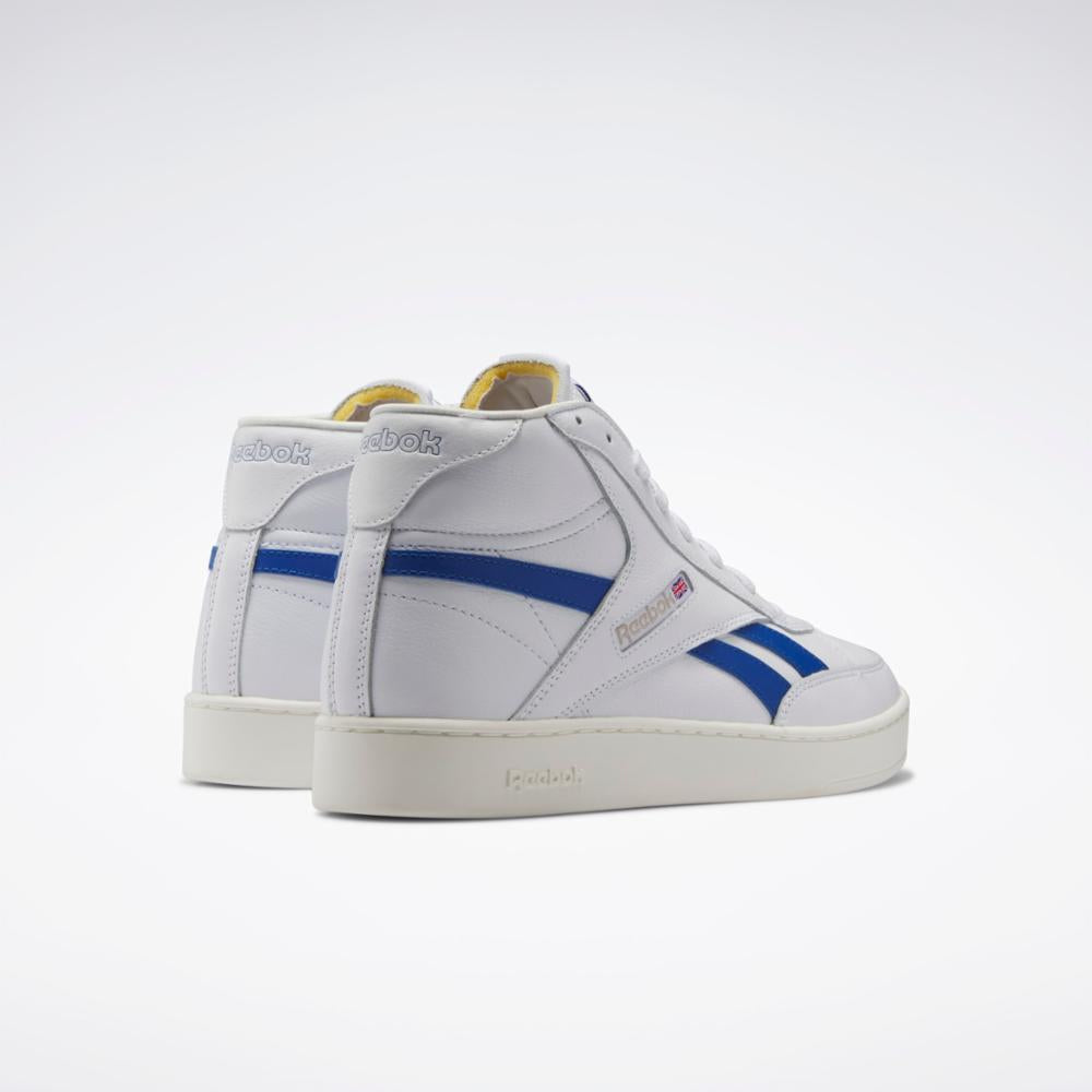 Reebok Footwear Men Club C 85 Form Hi Shoes FTWWHT CHALK VECBLU